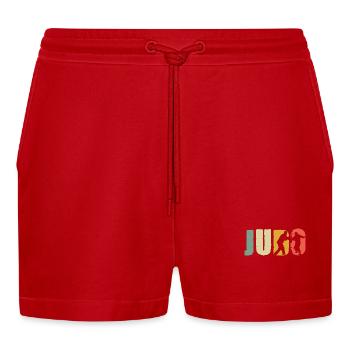 Judo - Organic Relaxed Cropped Shorts Made in EU - red - Front