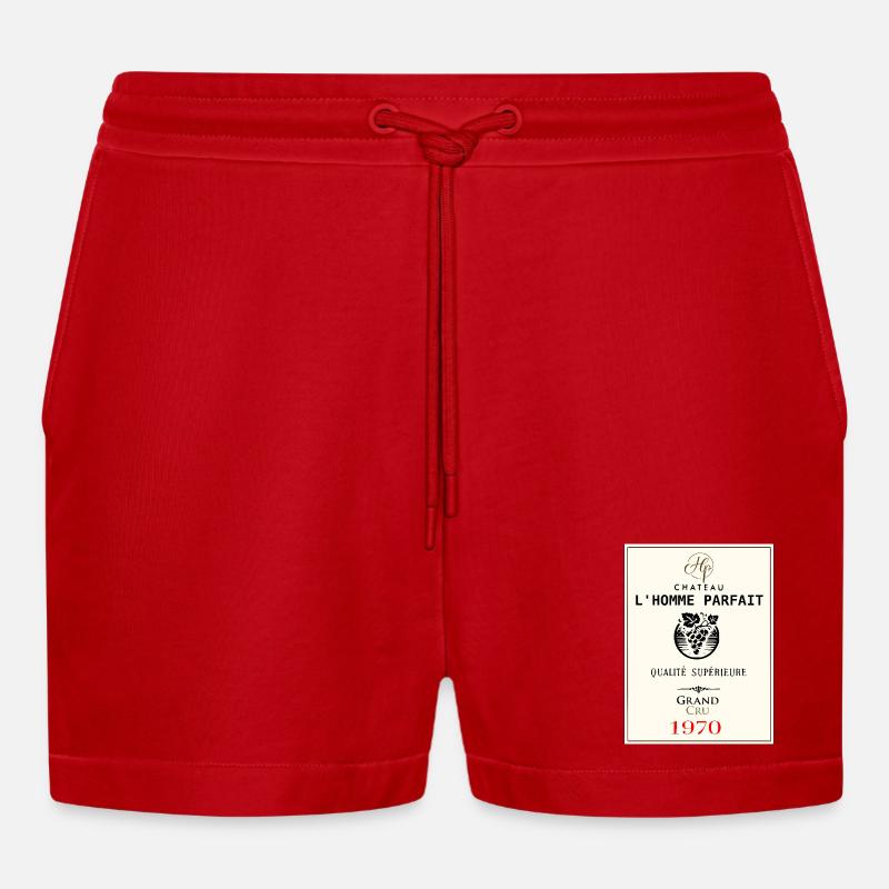 Der perfekte Mann - Organic Relaxed Cropped Shorts Made in EU - Rot