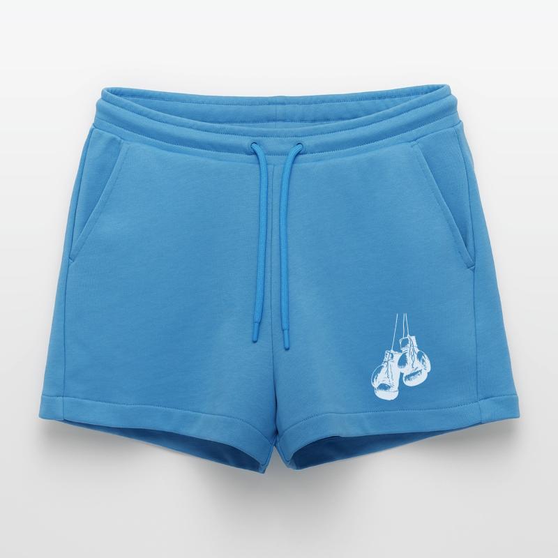 Conception de gants de boxe blancs suspendus. Conception de logo Short bio décontracté court fabriqué en UE
