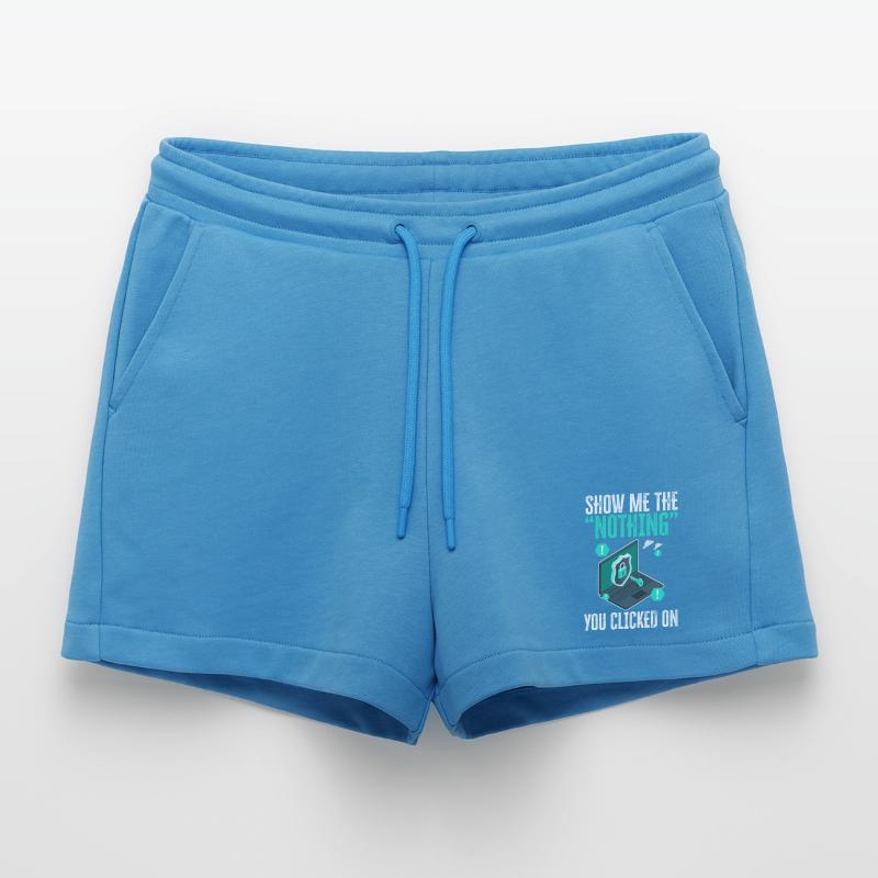 Funny Cybersecurity IT Support IT Security Network Organic Relaxed Cropped Shorts Made in EU
