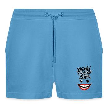 Immer lächeln - Organic Relaxed Cropped Shorts Made in EU -  Sol Blue - Vorne
