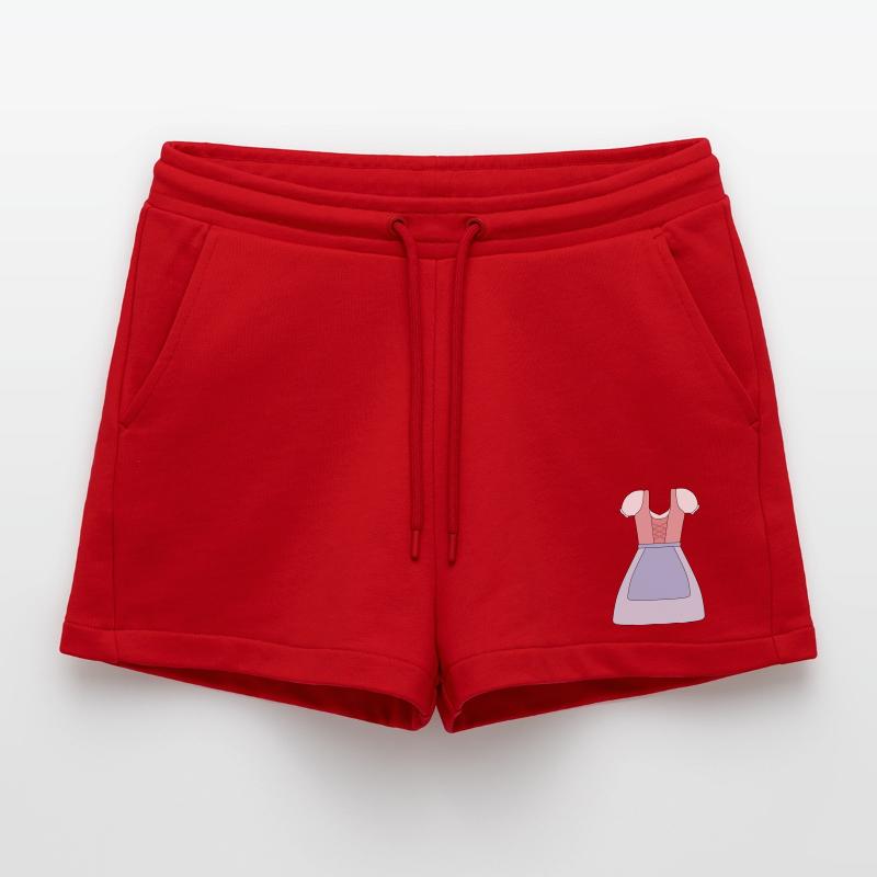 Traditionelles bayerisches Dirndl Design Organic Relaxed Cropped Shorts Made in EU