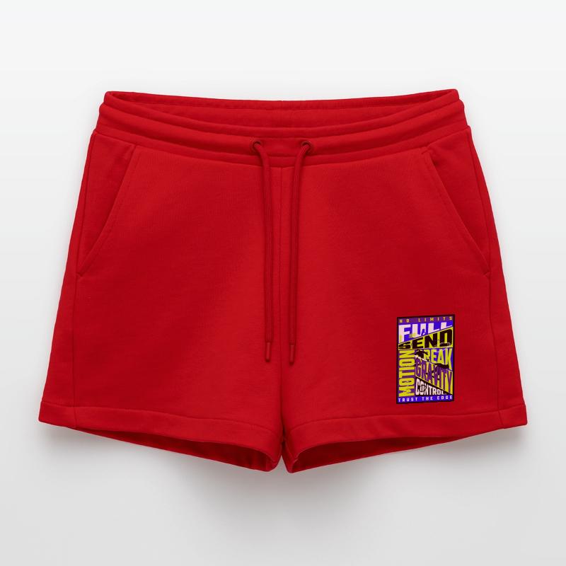 Snowboarding Design – Freestyle Gravity Control Organic Relaxed Cropped Shorts Made in EU