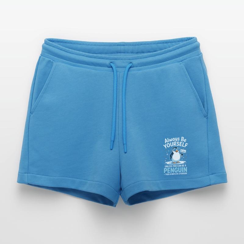 Sei immer du selbst, es sei denn, du kannst ein Pinguin sein Organic Relaxed Cropped Shorts Made in EU