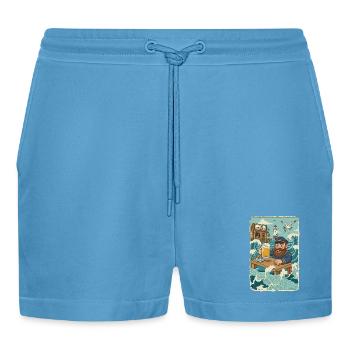Dernier pub de la mer du Nord - Short bio décontracté court fabriqué en UE -  Sol Blue - Devant