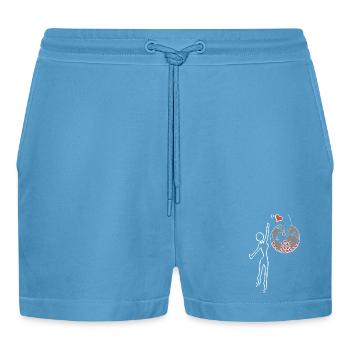 Donnez de l’amour - Short bio décontracté court fabriqué en UE -  Sol Blue - Devant