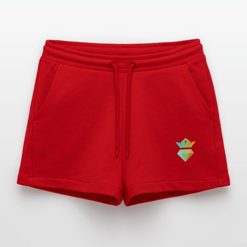 Gradient crown over diamond Organic Relaxed Cropped Shorts Made in EU