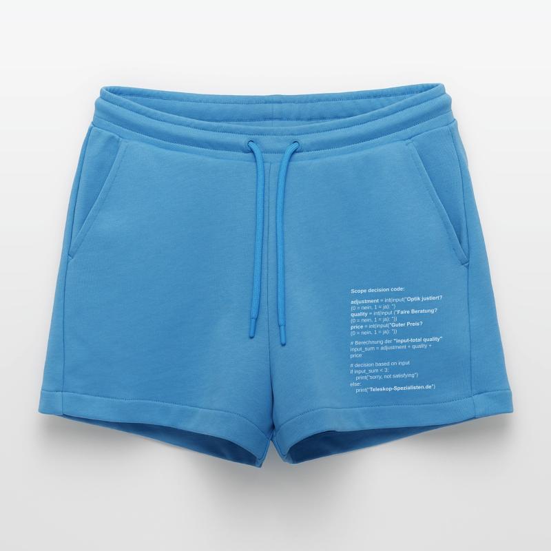 Astronomy Scope Decision Code Telescope Organic Relaxed Cropped Shorts Made in EU
