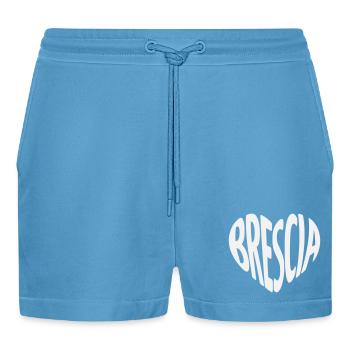 Brescia, Italie Forme du cœur - Short bio décontracté court fabriqué en UE -  Sol Blue - Devant