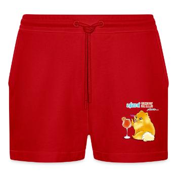 Spitz Spritz - Organic Relaxed Cropped Shorts Made in EU - Rot - Vorne