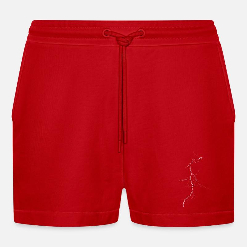 Blitz - Organic Relaxed Cropped Shorts Made in EU - Rot