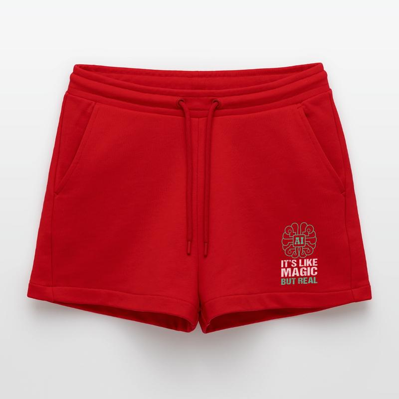 Artificial Intelligence GPT Organic Relaxed Cropped Shorts Made in EU