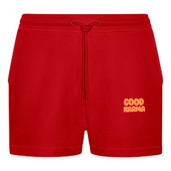 Bon Karma Orange - Short bio décontracté court fabriqué en UE - rouge - Devant