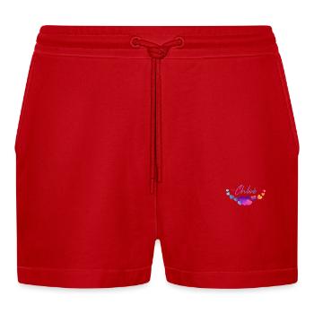 Chloé Chloe Birthday - Organic Relaxed Cropped Shorts Made in EU - red - Front