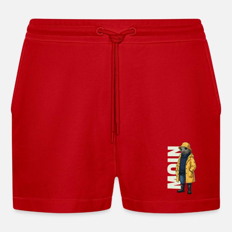 Seal Moin – Conception d’imperméable - Short bio décontracté court fabriqué en UE - rouge