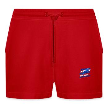Blue Racer - Organic Relaxed Cropped Shorts Made in EU - Rot - Vorne