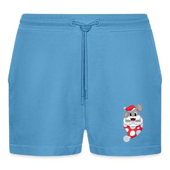 Chaussette de Noël Lapin - Short bio décontracté court fabriqué en UE -  Sol Blue - Devant