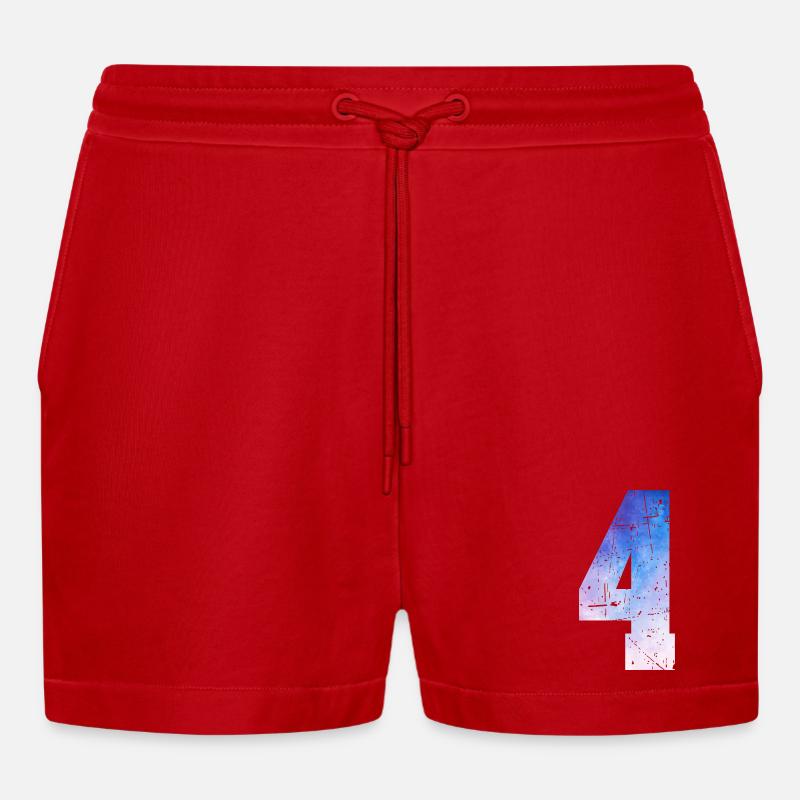 Ausgabe 4 – 4-jähriges Jubiläumsgeschenk - Organic Relaxed Cropped Shorts Made in EU - Rot