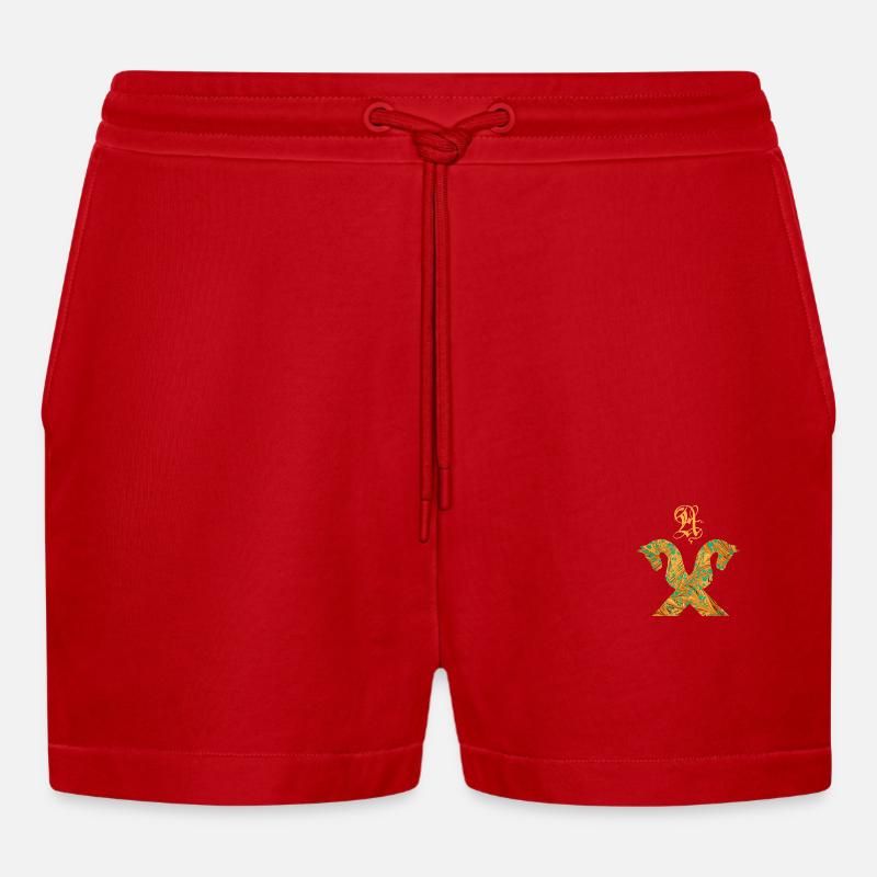 pignon de cheval e 95 a - Short bio décontracté court fabriqué en UE - rouge