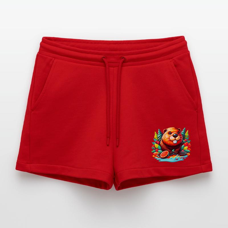 Beaver Organic Relaxed Cropped Shorts Made in EU