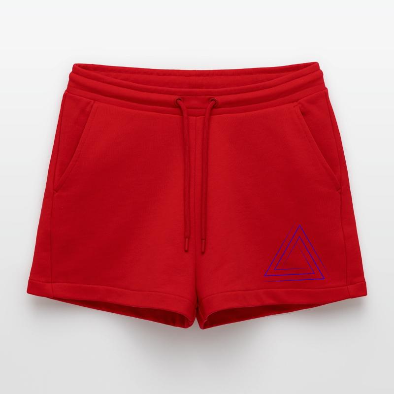 Geometric triangular nesting Organic Relaxed Cropped Shorts Made in EU