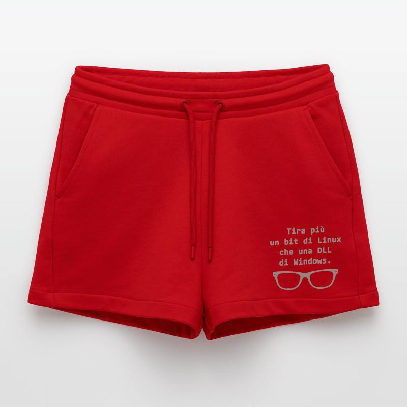 Linux (Englisch) Organic Relaxed Cropped Shorts Made in EU