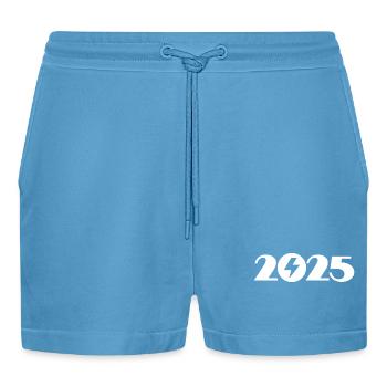 High voltage 2025, electrician 2025 - Organic Relaxed Cropped Shorts Made in EU -  Sol Blue - Front