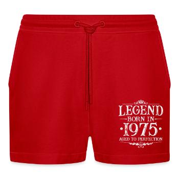 Légende depuis 1975 Vintage Born Anniversaire - Short bio décontracté court fabriqué en UE - rouge - Devant