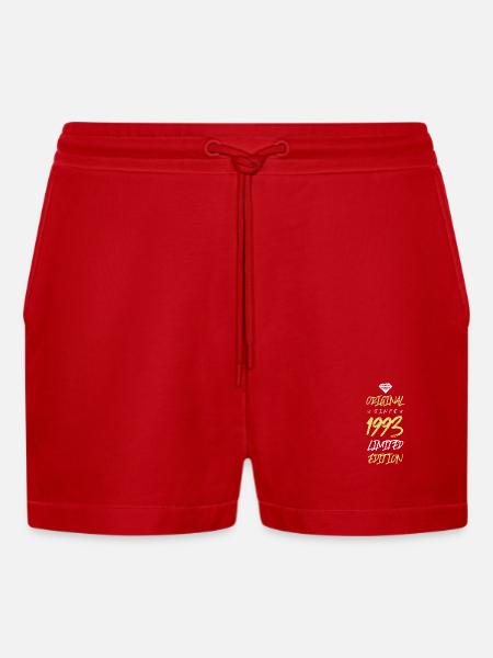 1993 Limited Edition - Organic Relaxed Cropped Shorts Made in EU - red