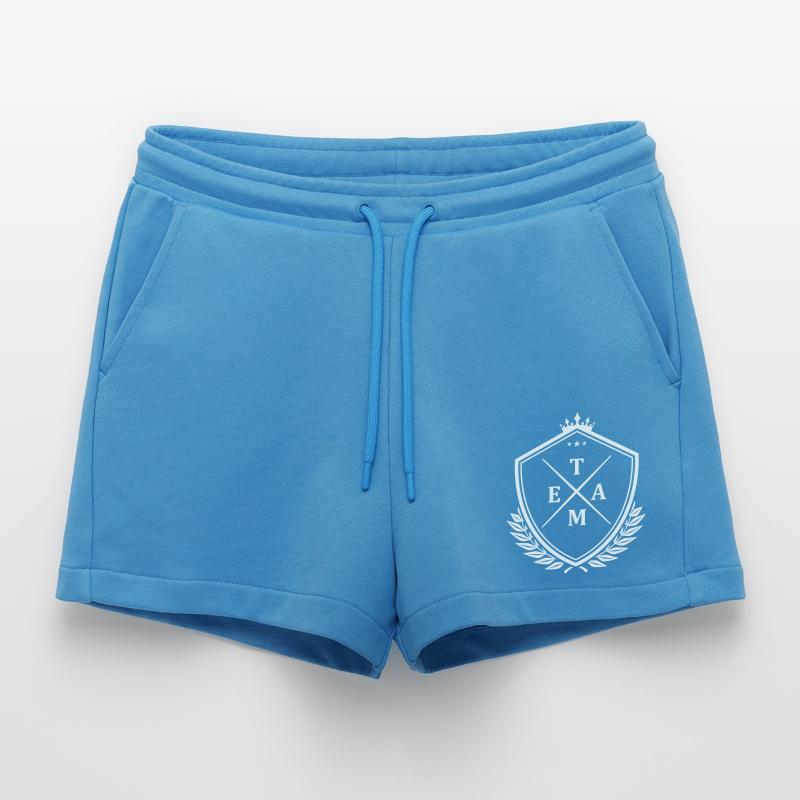 Team Crest Organic Relaxed Cropped Shorts Made in EU