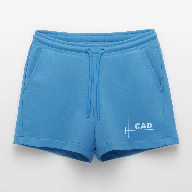 Minimal CAD Designer Engineering Design Organic Relaxed Cropped Shorts Made in EU