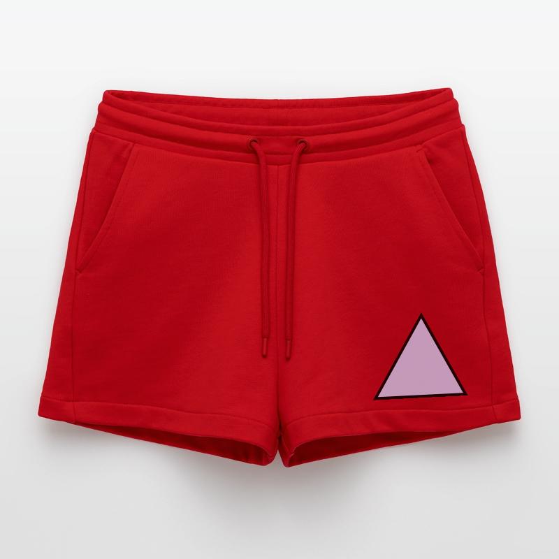 hipster triangle triangle shape Organic Relaxed Cropped Shorts Made in EU