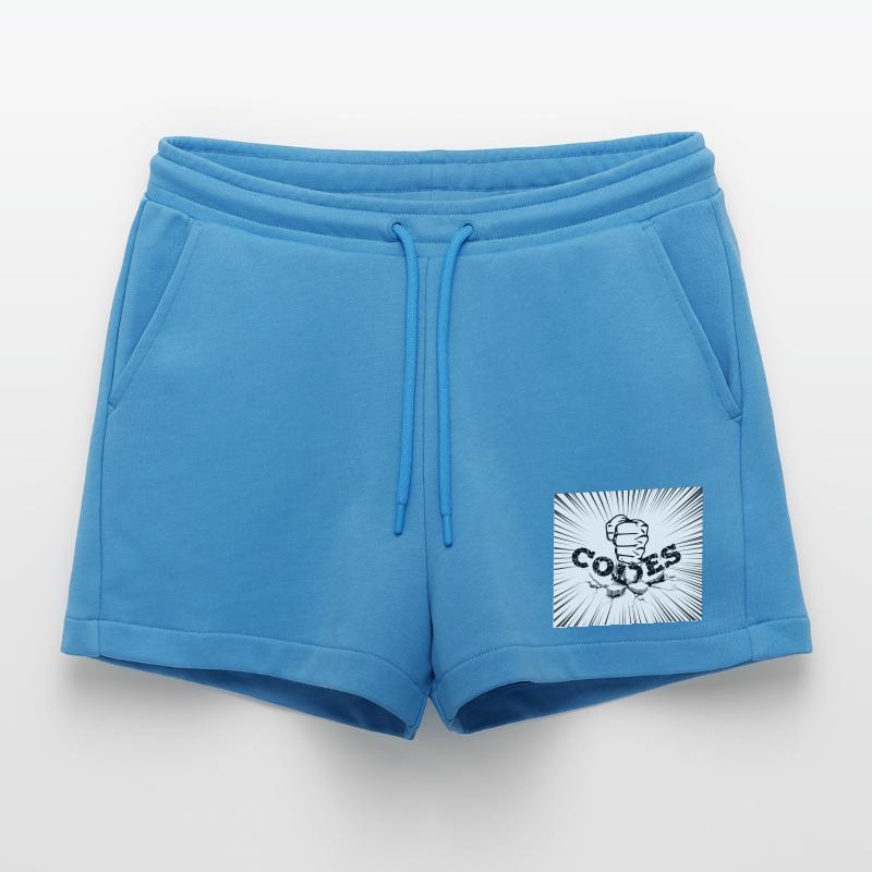 CRACK-CODES Organic Relaxed Cropped Shorts Made in EU