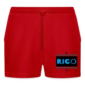 Rico - Organic Relaxed Cropped Shorts Made in EU - red - Front