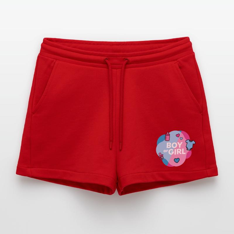 Geschlecht enthüllen Junge oder Mädchen Organic Relaxed Cropped Shorts Made in EU