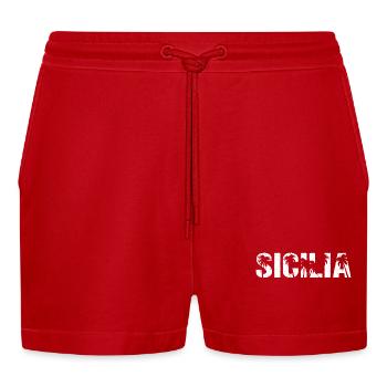 Sicilia Palm Islands Sicile - Short bio décontracté court fabriqué en UE - rouge - Devant