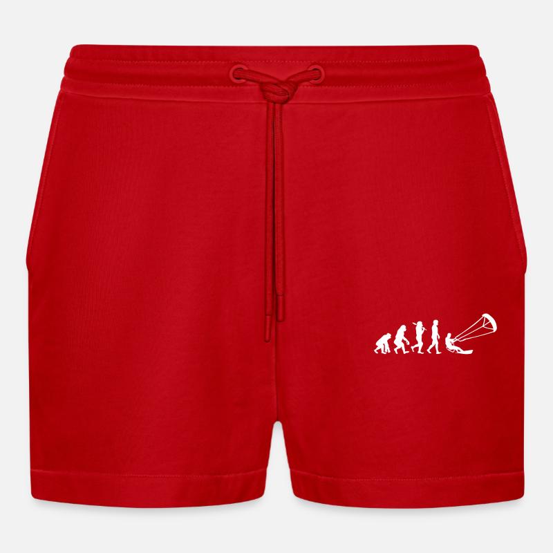 Evolution du kitesurf - Short bio décontracté court fabriqué en UE - rouge