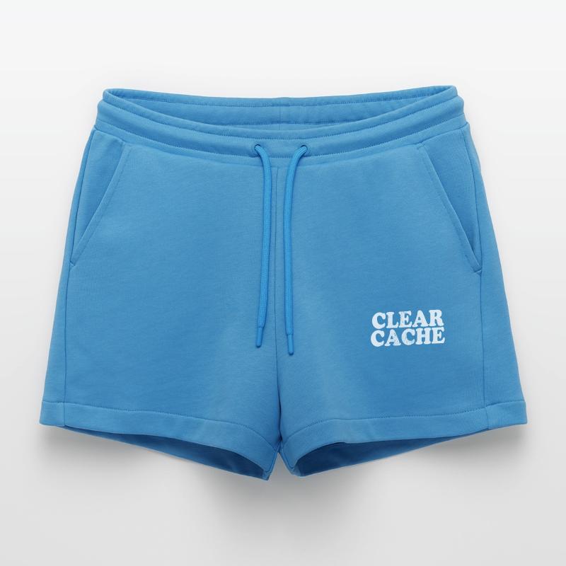 Clear Cache Programmierer Nerd Geek Geschenk Cache Organic Relaxed Cropped Shorts Made in EU