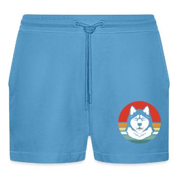 Malamute Schlittenhund - Organic Relaxed Cropped Shorts Made in EU -  Sol Blue - Vorne