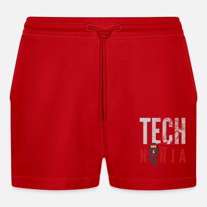 tech, tech analyst, programmateur, - Short bio décontracté court fabriqué en UE - rouge