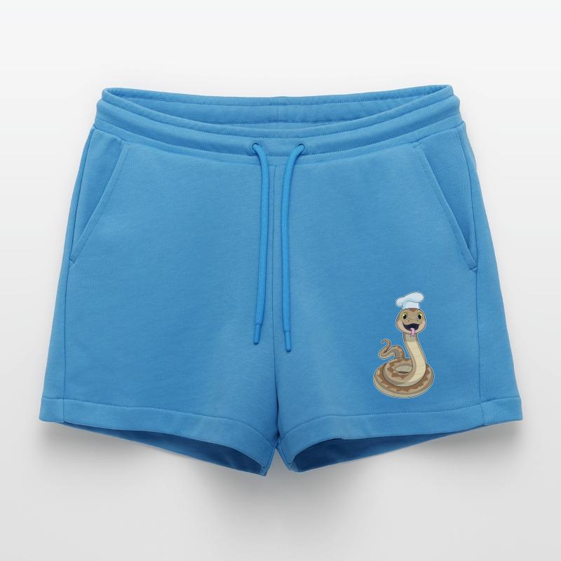 Queue as a chef with a chef's hat Organic Relaxed Cropped Shorts Made in EU