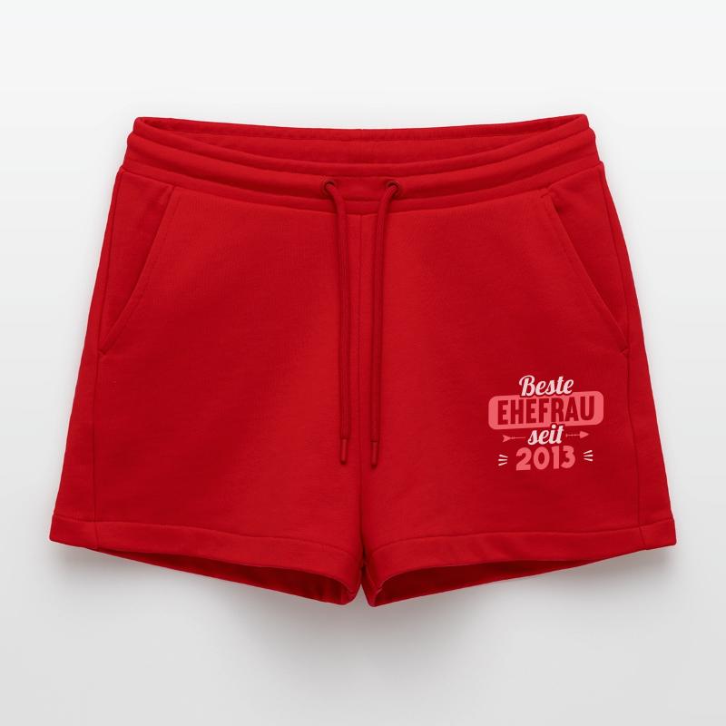 Beste Ehefrau Bester Ehemann seit 2013 Organic Relaxed Cropped Shorts Made in EU