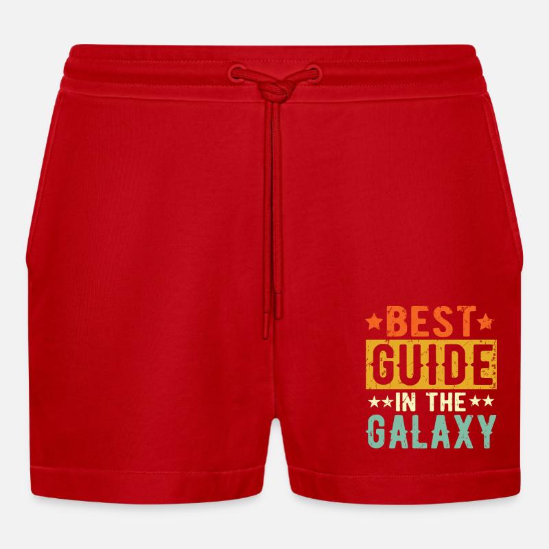 Best Guide ever Guide Geschenk - Organic Relaxed Cropped Shorts Made in EU - Rot