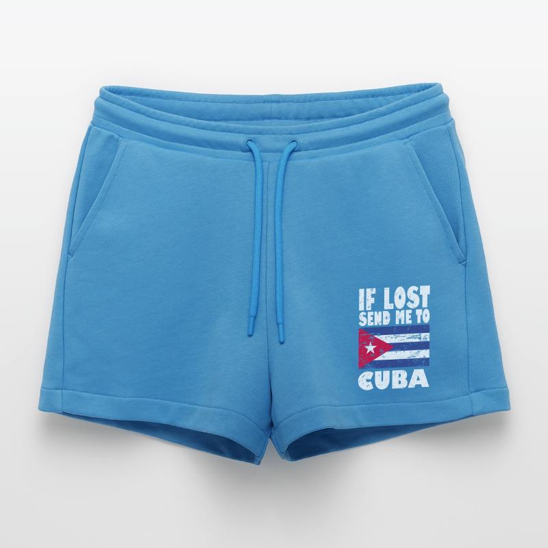 Drapeau de Cuba Short bio décontracté court fabriqué en UE