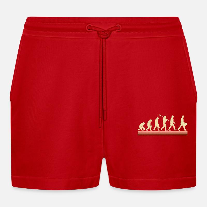 Anwaltsentwicklung - Organic Relaxed Cropped Shorts Made in EU - Rot