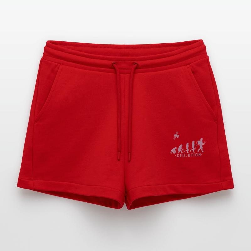 Geocaching evolution Shirt Geolution Organic Relaxed Cropped Shorts Made in EU