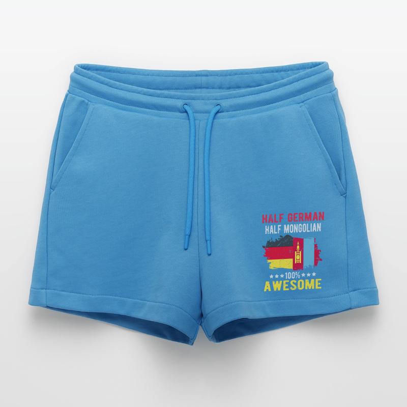 Half German half Mongolian Organic Relaxed Cropped Shorts Made in EU