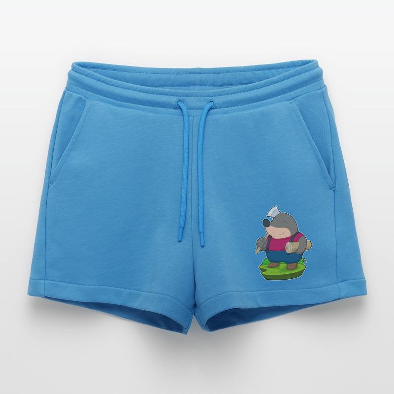 Mole Artisan Axe Tree Trunk Organic Relaxed Cropped Shorts Made in EU