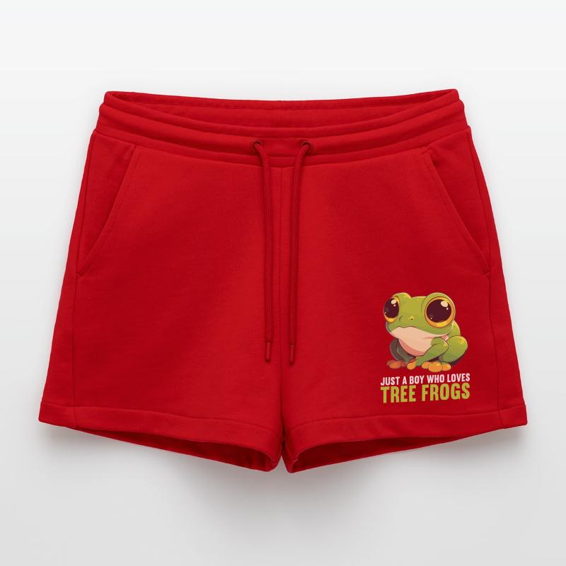 Tree Frog Baumfrösche Baumfrosch Organic Relaxed Cropped Shorts Made in EU