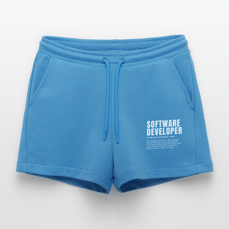 Funny Software Developer Occupation Definition Occ Organic Relaxed Cropped Shorts Made in EU